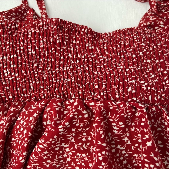 Shein Crop top Size M Red Floral - Picture 8 of 8